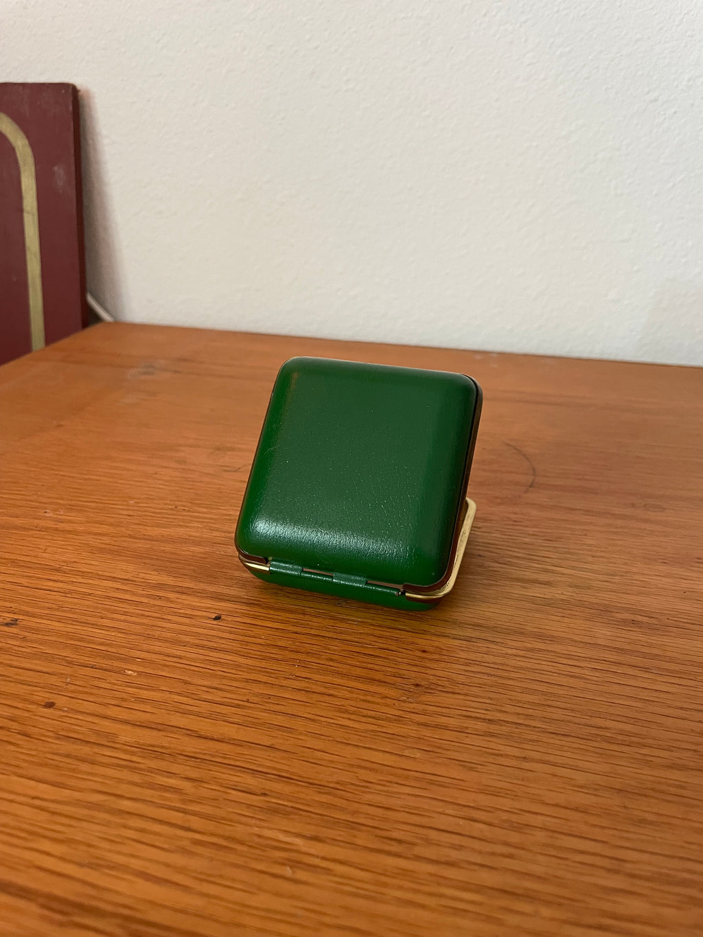 1960's german wind up traveling alarm clock emerald green