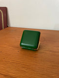 1960's german wind up traveling alarm clock emerald green