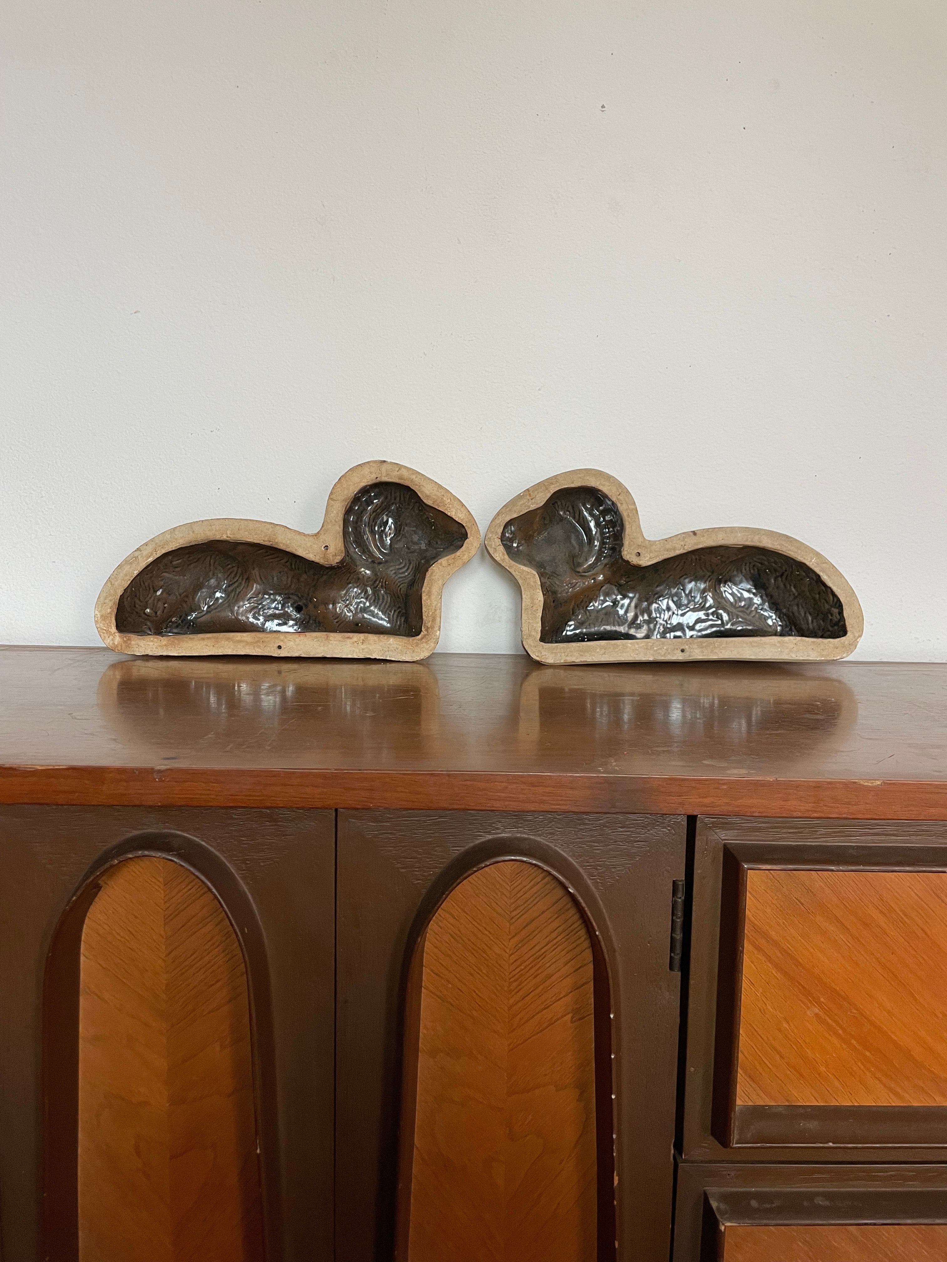 early 1900's german chocolate mold of a sheep