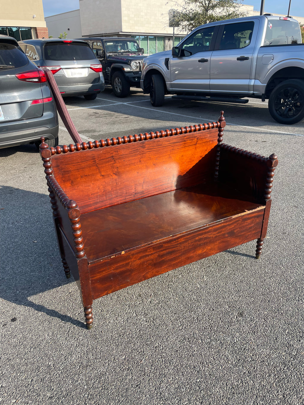 fml 19th century mahogany settee barley twist trim