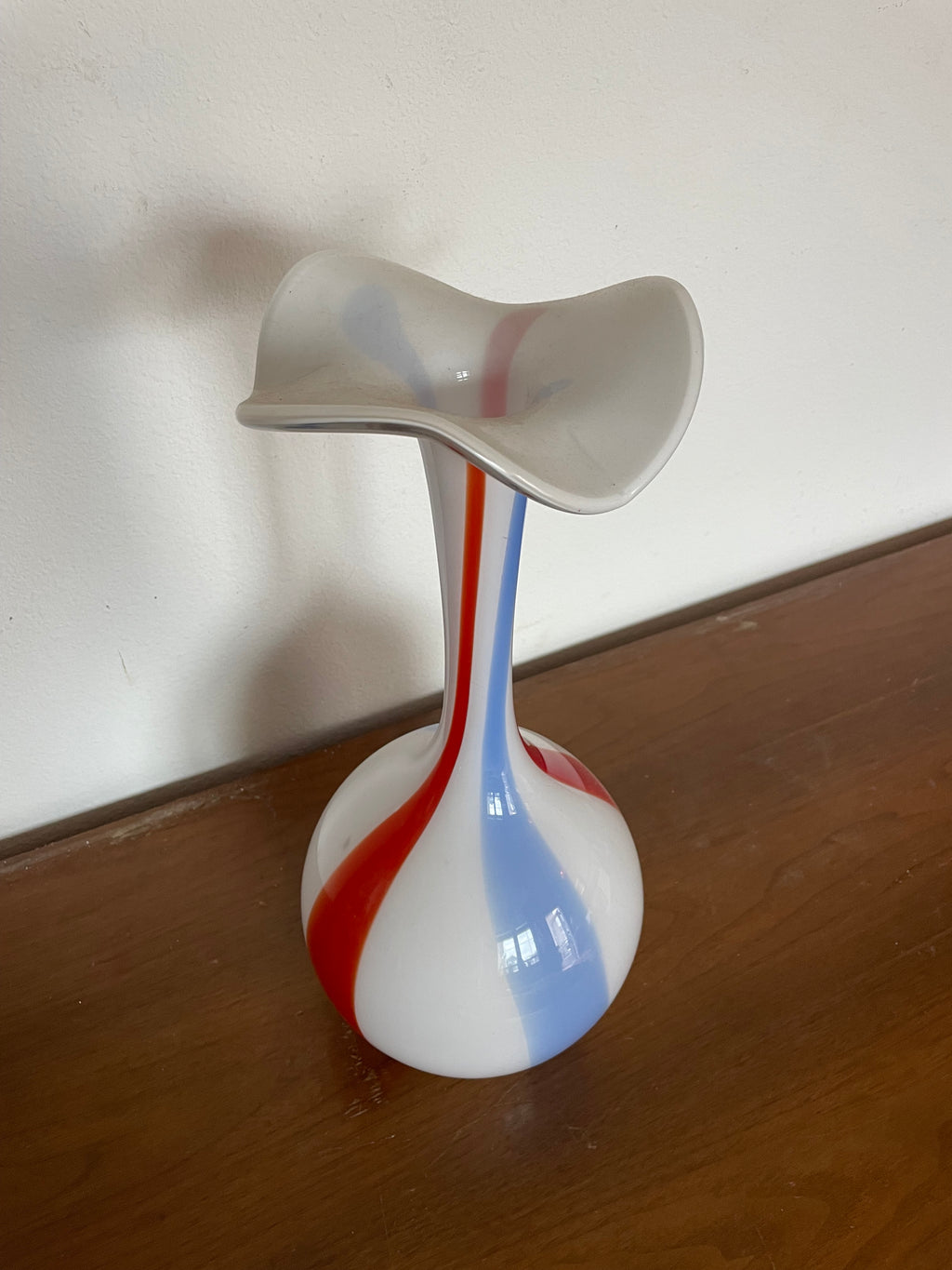 murano style candy striped vase